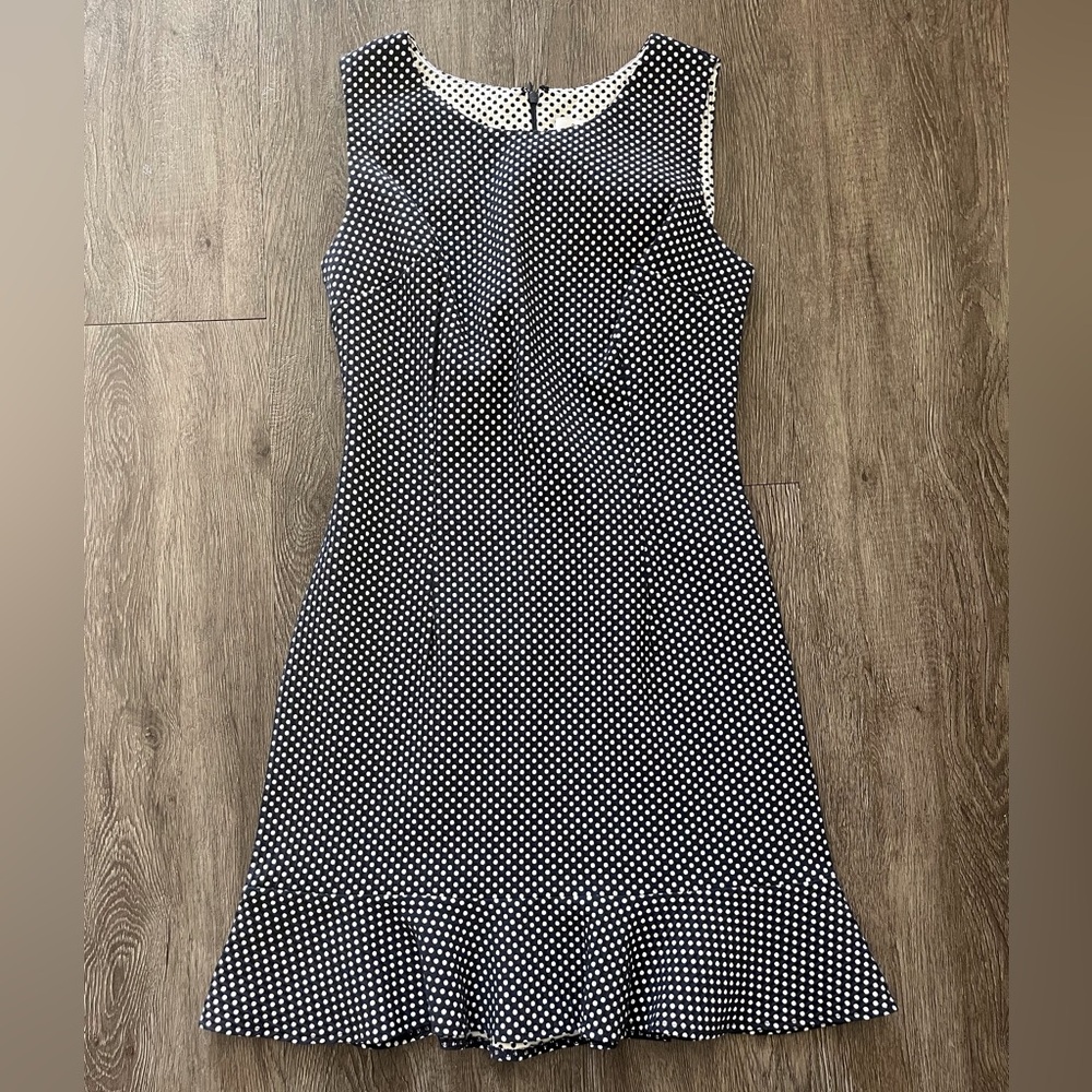 Bailey 44 Below Deck Woven Dot Navy Blue Dress